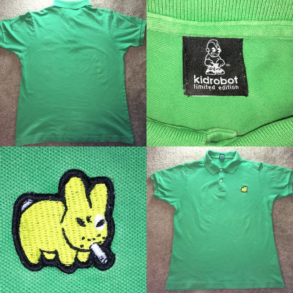 SOLD‼️Kidrobot 🤖 Limited Edition Green Polo